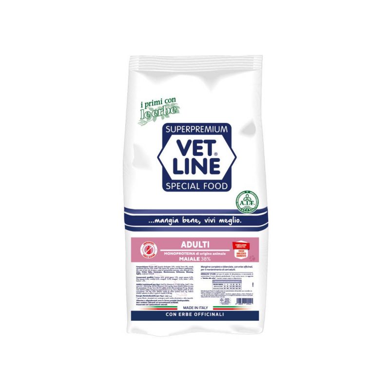 Vet Line Secco Monoproteico Adulto Maiale