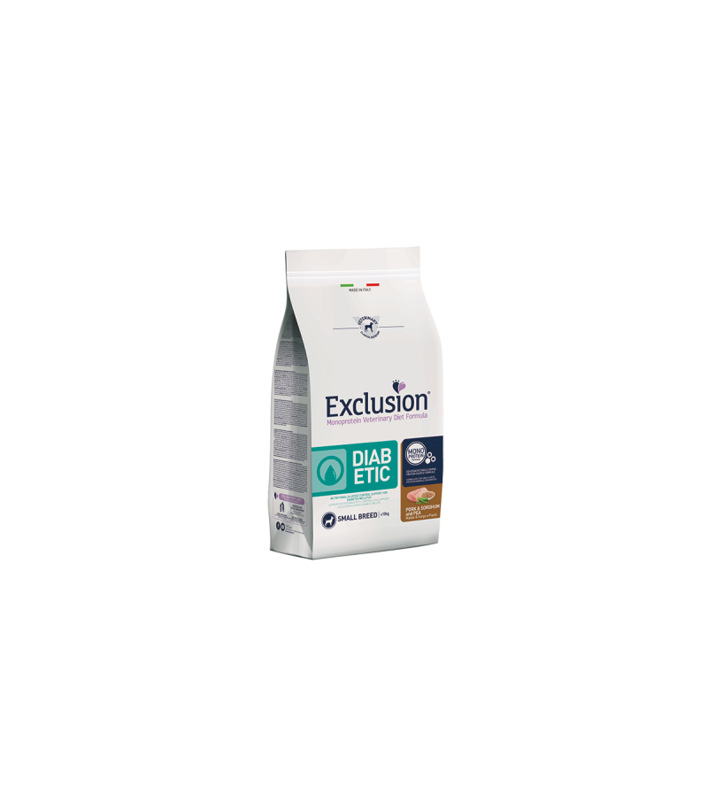 Exclusion Diet Formula Diabetic Maiale Sorgo E Piselli Small Breed 2 Kg