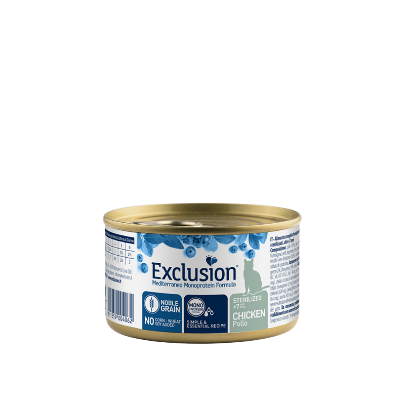 Exclusion Mediterraneo Monoprotein Noble Grain Mature Sterilized Pollo 85g