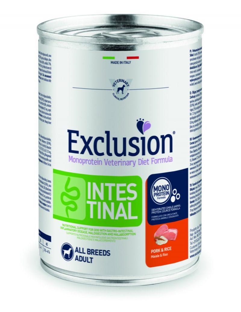EXCLUSION INTESTINAL Maiale e Riso lattina 400g