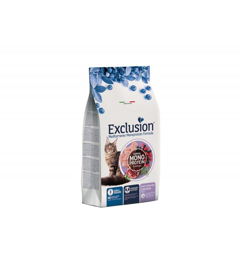 Exclusion Mediterraneo Gatto Large Sterilized Pollo 1,5 Kg