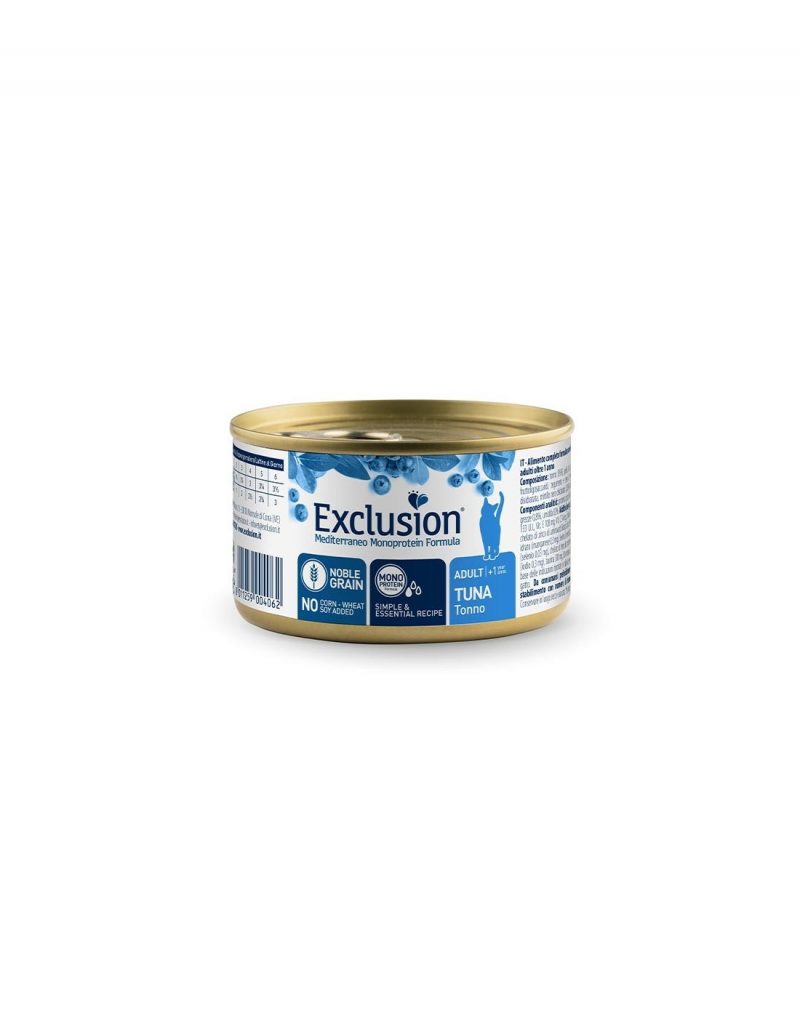 EXCLUSION Mediterraneo Monoprotein Adult All Breeds Tonno 85 gr.