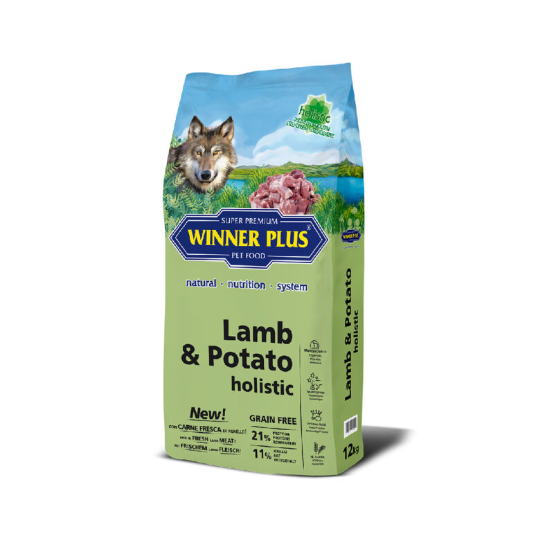 WINNER PLUS LAMB & POTATO HOLISTIC CON CARNE FRESCA D’AGNELLO