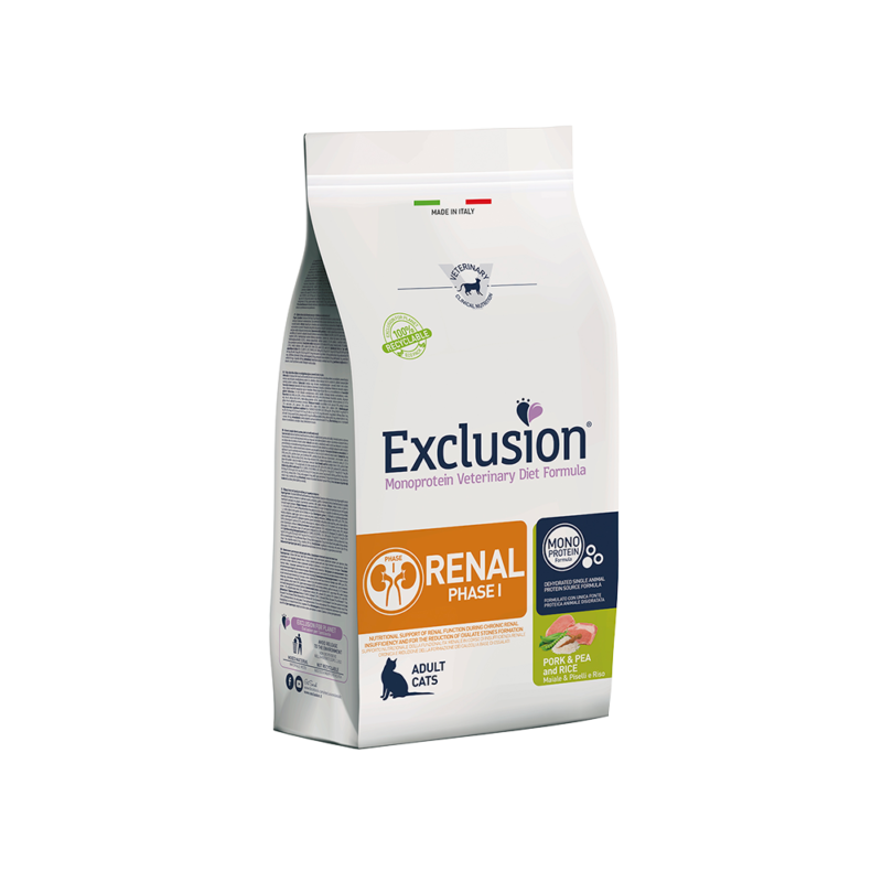 EXCLUSION renal Gatto Maiale, Piselli e Riso