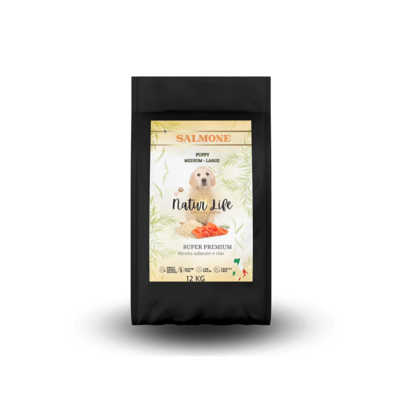 Natur life secco puppy salmone e riso