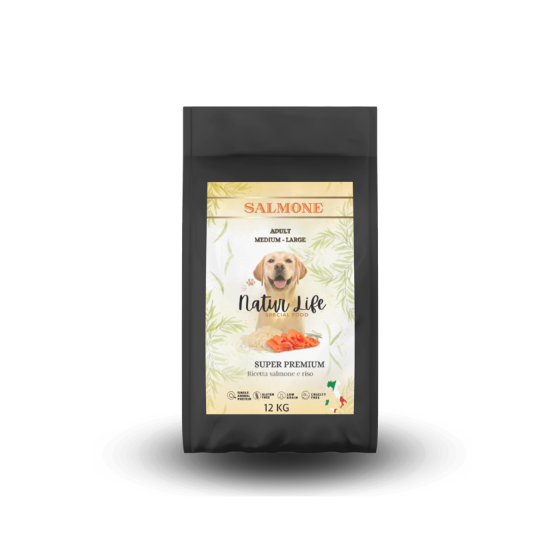 Natur life secco adult salmone e riso